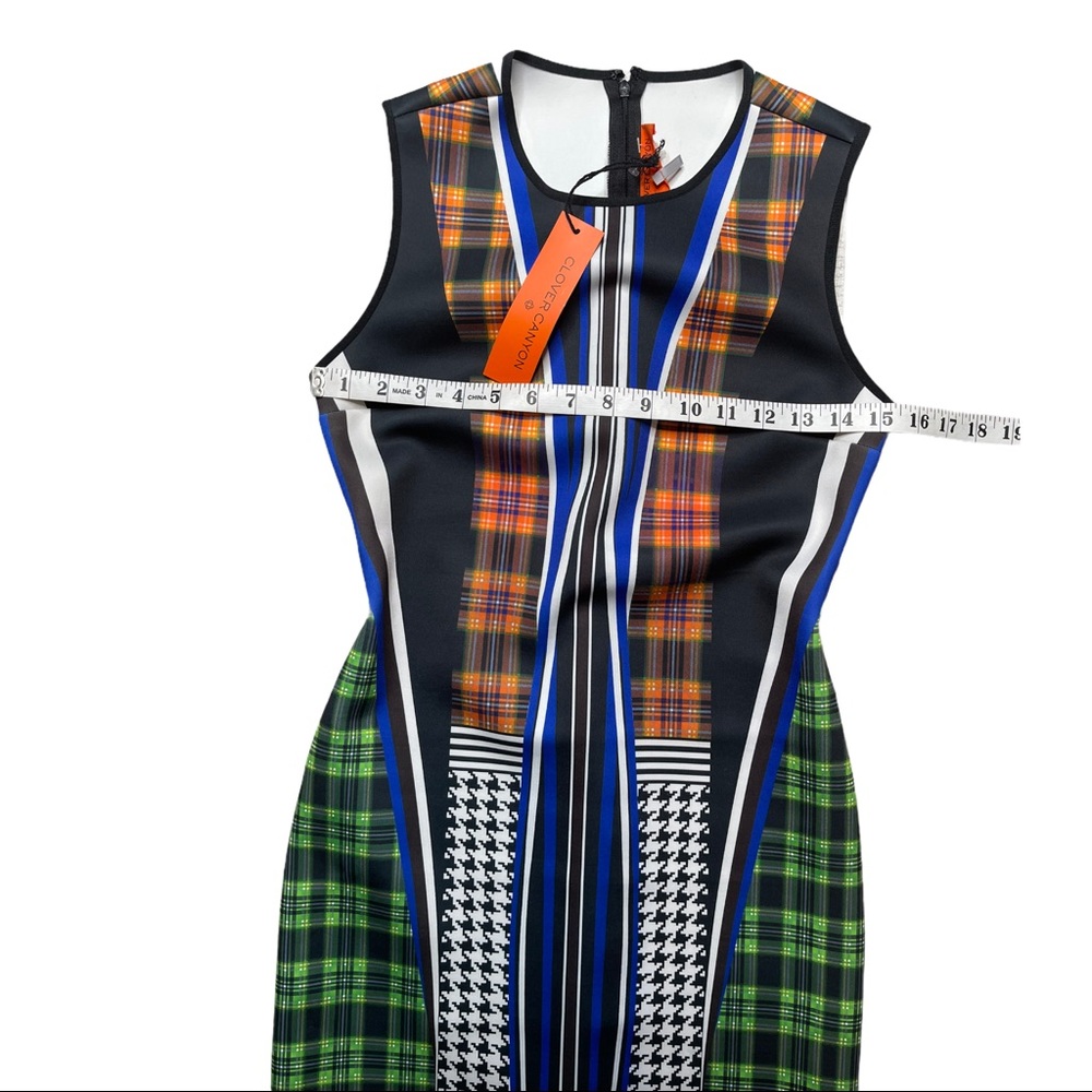 NWT CLOVER CANYON MULTICOLOR DUBLIN NEOPRENE DRESS - Picture 10 of 14